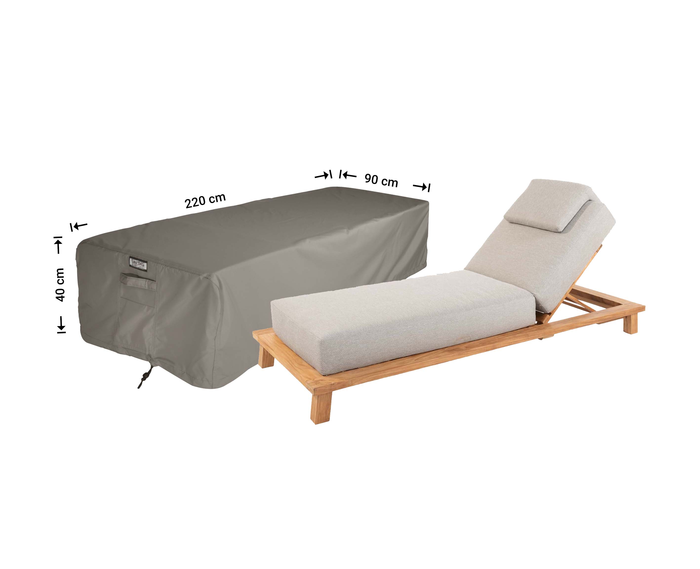 Cover for sun lounger XL 220 x 90 H: 40 cm Cover for sun lounger XL 220 x 90 H: 40 cm