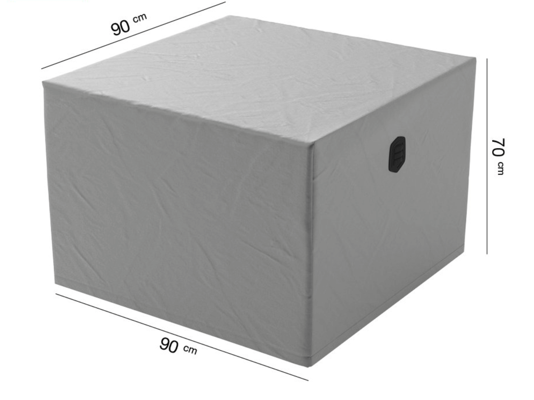 Square cover for lounge chair or garden table, 90 x 90 cm.
